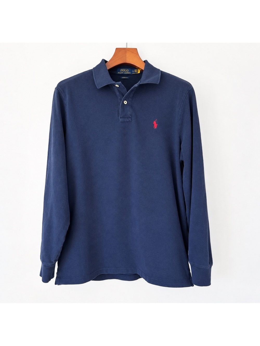 Polo Ralph Lauren Classic Fit Long Sleeve Navy Blue Polo Shirt